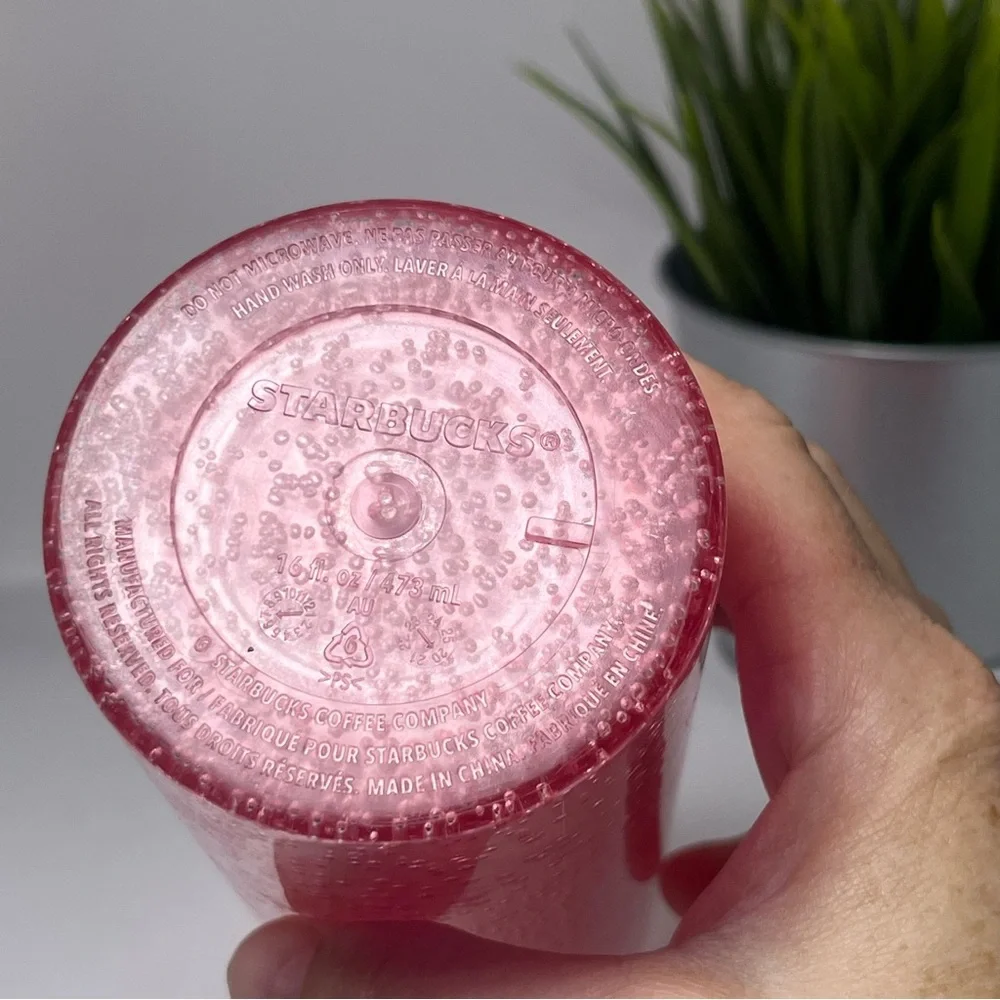 Starbucks Pink Iridescent Champagne Bubbles‎ Tumbler 16 oz